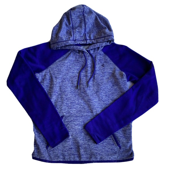 Under Armour Tops - Under Armour Hoodie Sz XS Royal Blue Hooded Sweatshirt Thumbholes Workout Womens
